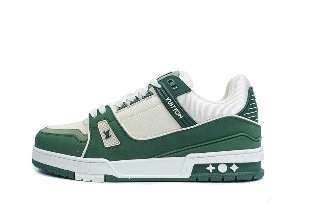 PK god Louis Vuitton LV Trainer Green White retail materials ready to ship